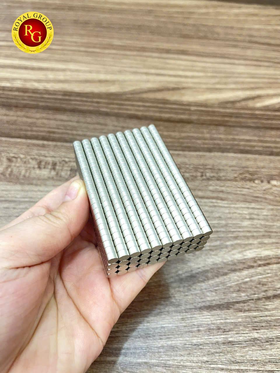 Nam châm chịu nhiệt 5x3mm, Nam châm SmCo chịu nhiệt 350 độ Mạ Niken