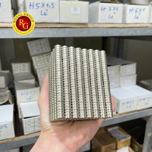 Nam châm viên đất hiếm 10x10mm Rãnh