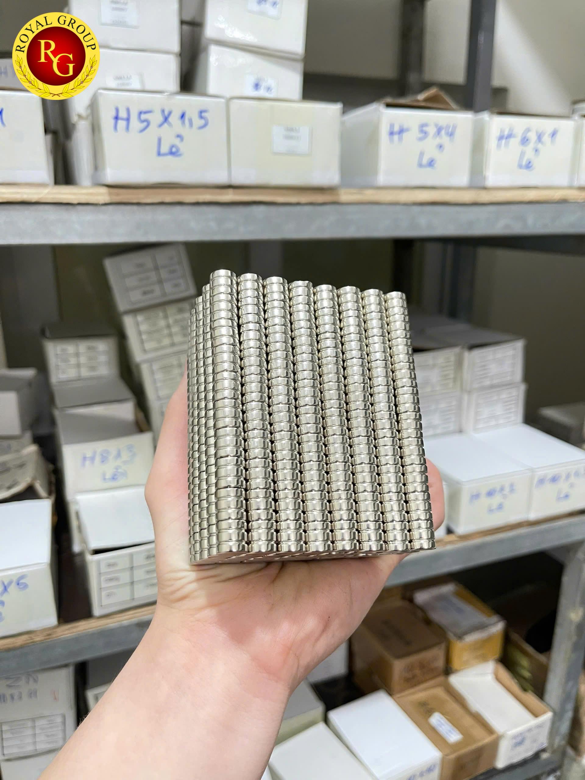 Nam châm viên đất hiếm 10x10mm Rãnh
