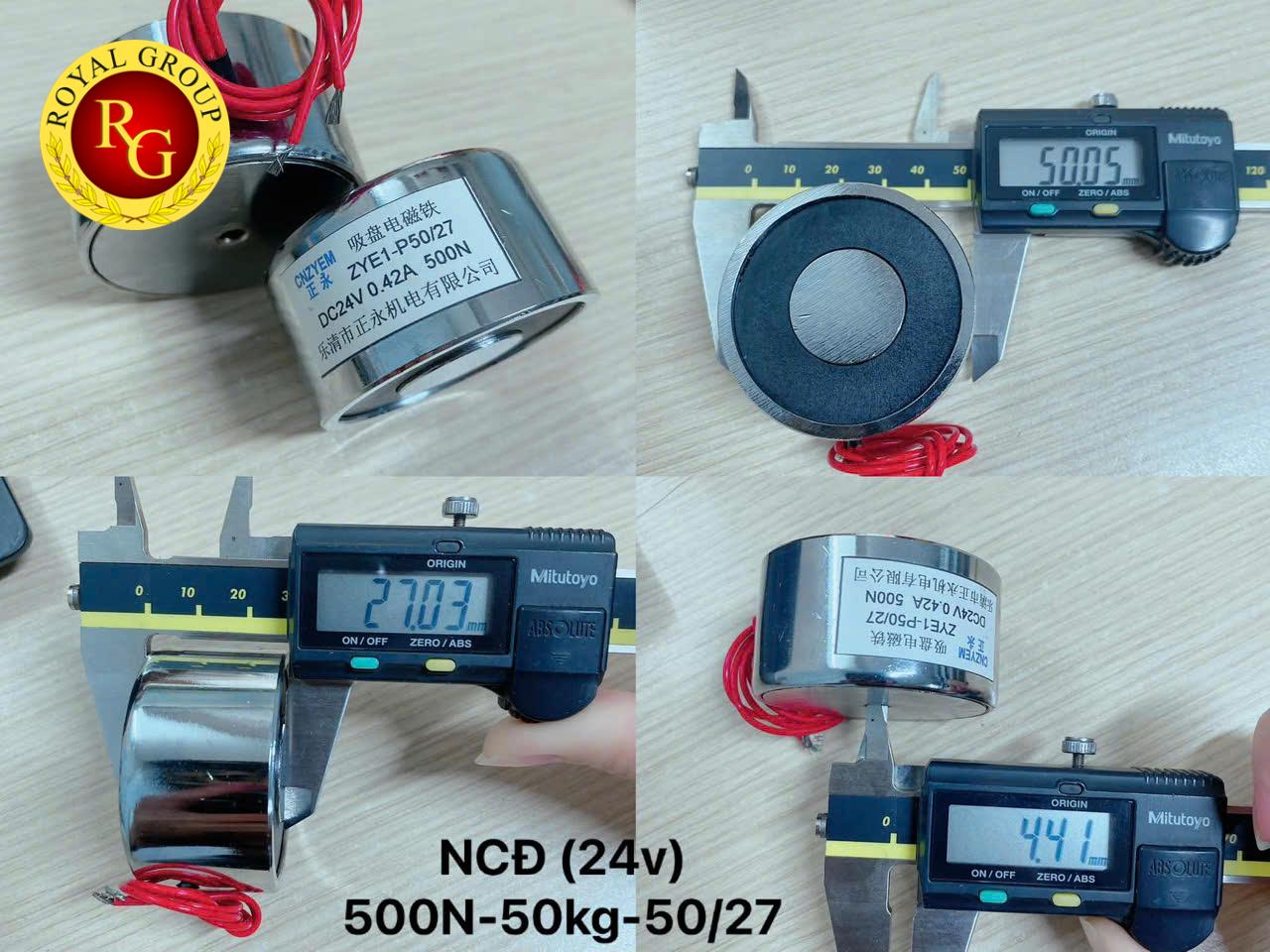 NAM CHÂM ĐIỆN 500N – 50KG | 50/27mm 24(12)V DC