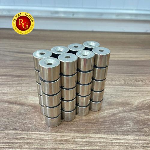 Nam châm đất hiếm 25x20 lỗ Vat 5mm