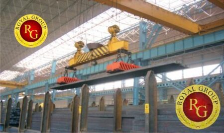 Nam châm điện trên mặt băng tải